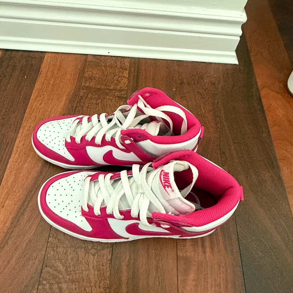 Nike Pink and White Dunk Sneakers - Picture 2 of 2